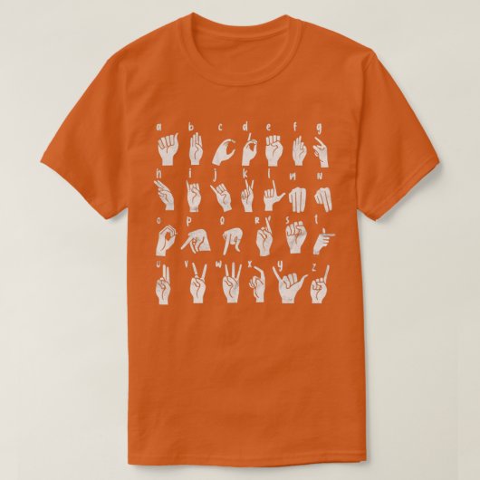 Handse Alphabet American Sign Language Teacher T-shirt (Design voorkant)