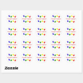 handse prints ronde sticker (Vel)