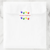 handse prints ronde sticker (Tas)