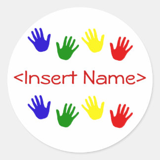 handse prints ronde sticker