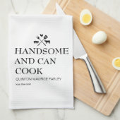 Handshaar en kan koken theedoek (Quarter Fold)