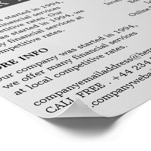 Handshake, Business & Finance Adverteren Poster (Hoek)