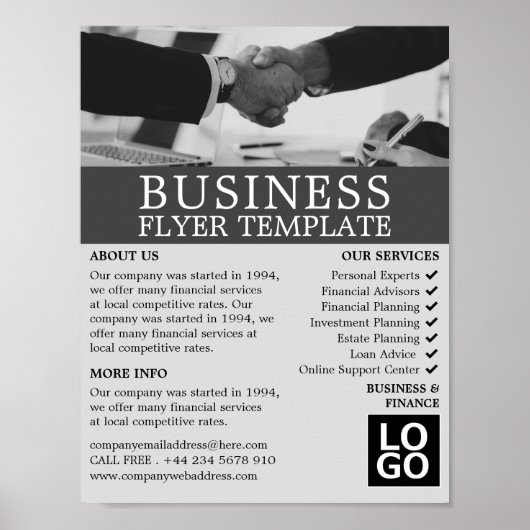 Handshake, Business & Finance Adverteren Poster (Voorkant)