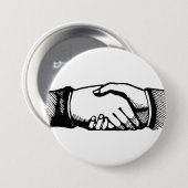 Handshake-Button met Retro handen Ronde Button 7,6 Cm (Voorkant /achterkant)