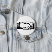 Handshake-Button met Retro handen Ronde Button 7,6 Cm (In situ)