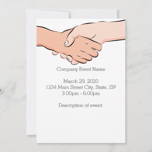Handshake Circle Hands-uitnodiging Kaart (Achterkant)