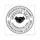 Handshake Generic Custom Official Seal NM Loc URL Zelfinktende Stempel (Design)