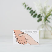 Handshake Hands Visitekaartje (Staand voorkant)