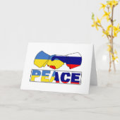 Handshake of Peace, Ukraine Russia Flag Kaart (Gele Bloem)