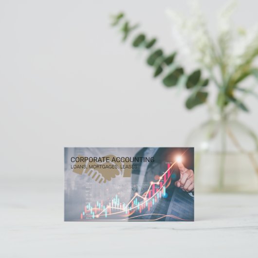 Handshake-pictogram | beurs | Zakelijk Man Visitekaartje (Staand voorkant)