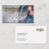 Handshake-pictogram | beurs | Zakelijk Man Visitekaartje (Voorkant / Achterkant)