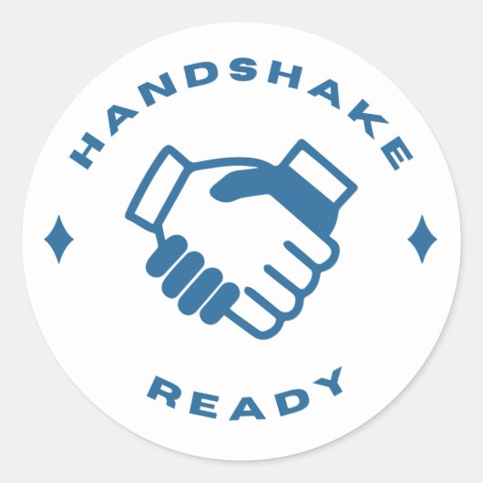 Handshake Ready-sticker Ronde Sticker (Voorkant)