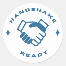 Handshake Ready-sticker Ronde Sticker