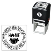 Handshake Vastgoed Bedrijfsnaam URL E-mail Opgeric Zelfinktende Stempel (In situ)