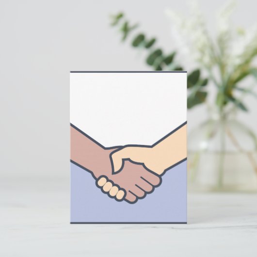 handshake-vector briefkaart (Staand voorkant)