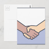 handshake-vector briefkaart (Voorkant / Achterkant)