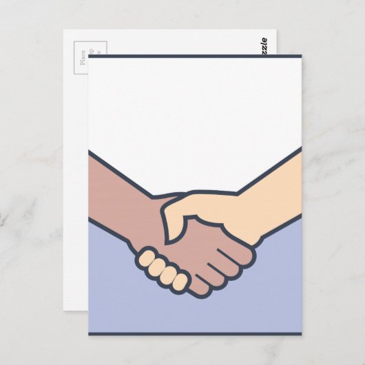 handshake-vector briefkaart (Voorkant / Achterkant)