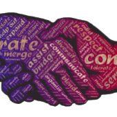 Handshake verbindt Inspirerend Word Art T-shirt