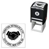 Handshake Zakelijk Professioneel Naam Opgericht Da Zelfinktende Stempel (In situ)
