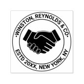 Handshake Zakelijke Professionele Naam Este Datum  Zelfinktende Stempel (Design)