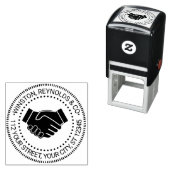 Handshake Zakelijke Professionele Naam Retour Adre Zelfinktende Stempel (In situ)