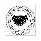 Handshake Zakelijke Professionele Naam Retour Adre Zelfinktende Stempel (Design)
