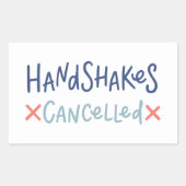 Handshakes geannuleerd rechthoekige sticker (Voorkant)