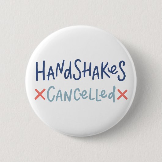Handshakes geannuleerd ronde button 5,7 cm (Voorkant)