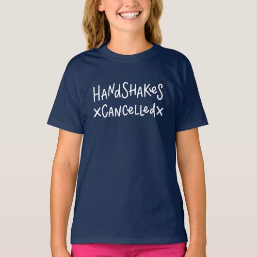 Handshakes geannuleerd t-shirt (Voorkant)