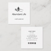 Handshand Leaf Plant Therapist counseling Vierkante Visitekaartje (Voorkant / Achterkant)