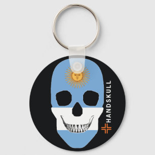 HANDSKULL Argentina, Happy skull, Argentijnse vlag Sleutelhanger