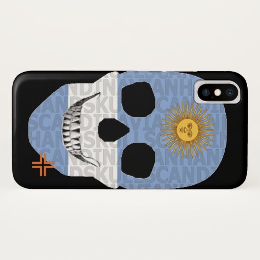 HANDSKULL Argentinië hoesje iPhone X B2 (Achterkant (horizontaal))