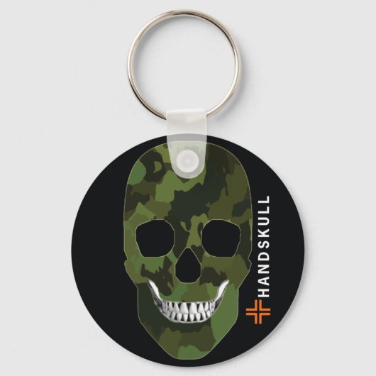 HANDSKULL Army, Happy Skull, Legervlag Sleutelhanger (Voorkant)