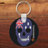 HANDSKULL Australia, Happy skull, Australia flag Sleutelhanger (Voorkant)