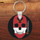 HANDSKULL Austria, Happy skull, Austria flag Sleutelhanger (Voorkant)