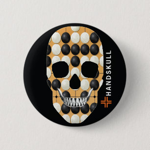 HANDSKULL Baduk, Happy skull, Baduk flag Ronde Button 5,7 Cm