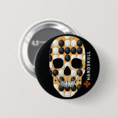 HANDSKULL Baduk, Happy skull, Baduk flag Ronde Button 5,7 Cm (Voorkant /achterkant)
