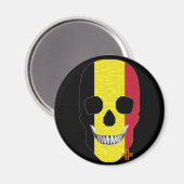 HANDSKULL België ronde magneet B2 (Voorkant / Achterkant)