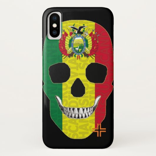 HANDSKULL Bolivia hoesje iPhone X B2 (Achterkant)