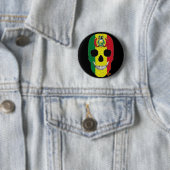 HANDSKULL Bolivia Ronde Badge zwart B2 Button 5,7 Cm (In situ)
