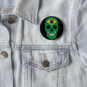 HANDSKULL Brazilië Ronde Badge zwart B2 Button 5,7 Cm (In situ)