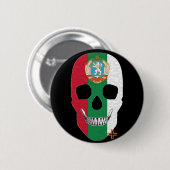 HANDSKULL Bulgarije Ronde Badge zwart B2 Button 5,7 Cm (Voorkant /achterkant)
