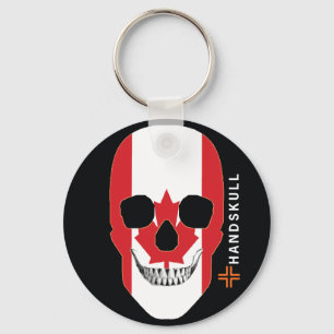 HANDSKULL Canada, Happy skull, Canada vlag Sleutelhanger