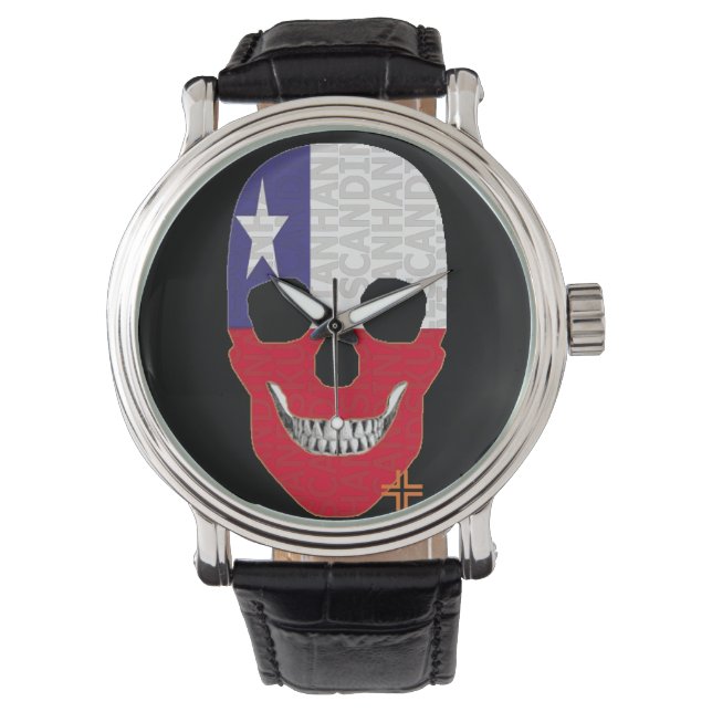 HANDSKULL Chile horloge mannen lederen B2 (Voorkant)