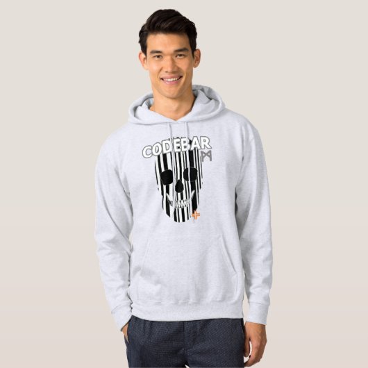 HANDSKULL Codebar Hooded Sweatshirt B2 (Voorkant volledig)