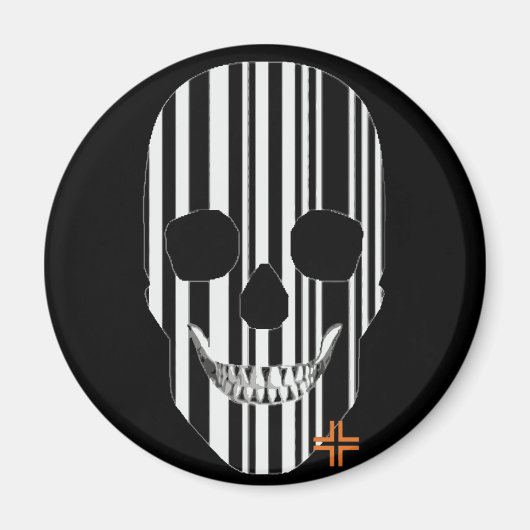 HANDSKULL Codebar ronde magneet B2 (Voorkant)