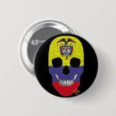 HANDSKULL Colombia Ronde Badge zwart B2 Button 5,7 Cm (Voorkant /achterkant)