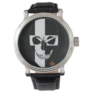 HANDSKULL Cornwall horloge mannen leer B2