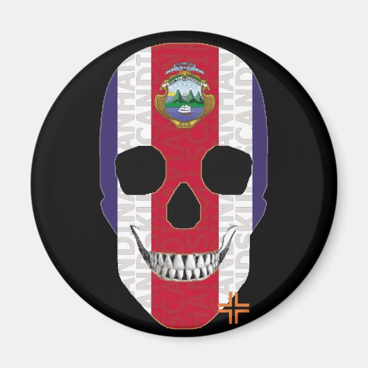HANDSKULL Costa Rica ronde magneet B2 (Voorkant)