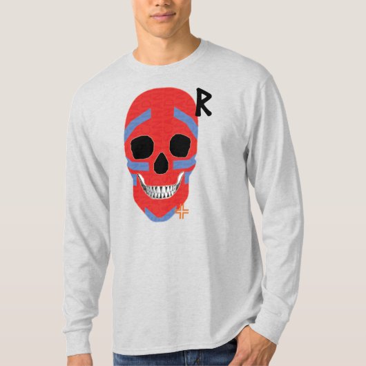 HANDSKULL Crazy Head Long Sleeve B2 T-shirt (Voorkant)